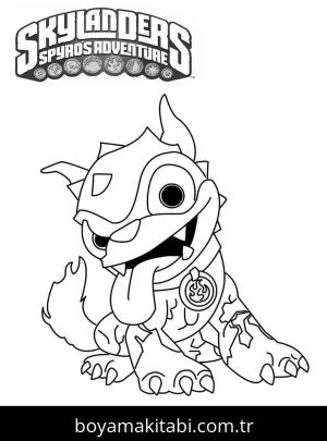 Skylanders boyama sayfası – basit çizim, kolay boyama