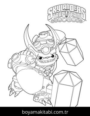 Skylanders boyama sayfası – kolay boyama, eğitici aktivite