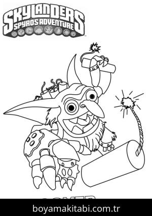 Skylanders boyama sayfası – keyifli zaman, renkli çizimler