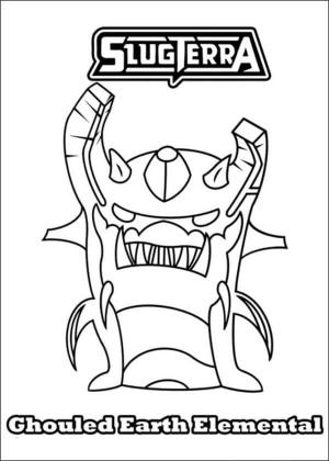 Slugterra boyama sayfası,  coloring page, Slugterra Ghouled Element, 