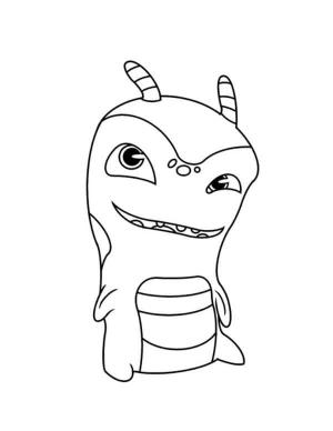 Slugterra boyama sayfası,  coloring page, Küçük Canavar Sümüklü Böcek, 