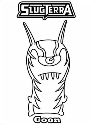 Slugterra boyama sayfası,  coloring page, Tek gözlü Slugterra Goon, 