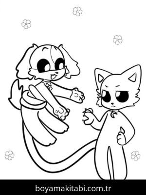 Smiling Critters boyama sayfası – sanatsal çalışma, çocuklar için