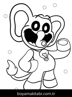 Smiling Critters boyama sayfası – PDF indir, sevimli karakter