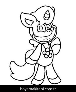 Smiling Critters boyama sayfası – evde etkinlik, ücretsiz yazdır