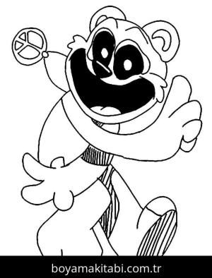 Smiling Critters boyama sayfası – sevimli karakter, sanatsal çalışma