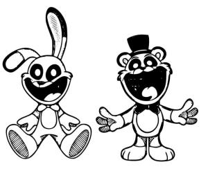 Smiling Critters boyama sayfası,  coloring page, FNAF Gülen Yaratıklar çizimleri, 