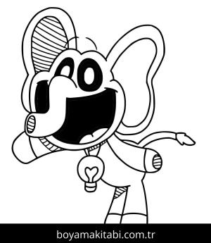 Smiling Critters boyama sayfası – okul öncesi, evde etkinlik