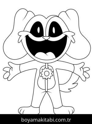 Smiling Critters boyama sayfası – basit çizim, kolay boyama