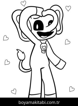 Smiling Critters boyama sayfası – boyama çalışması, yaratıcılığı geliştirir