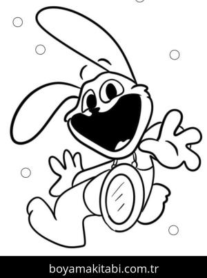 Smiling Critters boyama sayfası – okul öncesi, evde etkinlik