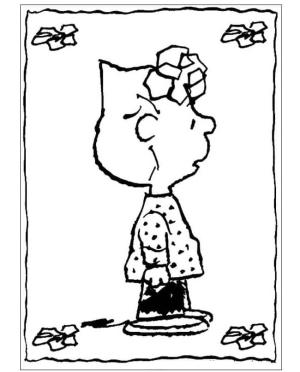 Snoopy boyama sayfası,  coloring page, Sally Brown’yi Çizimi, 