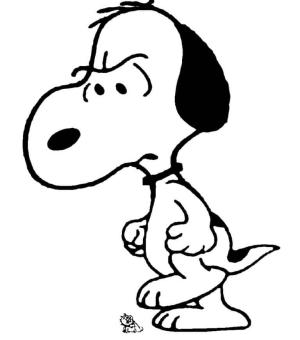 Snoopy boyama sayfası,  coloring page, Kötü Snoopy, 