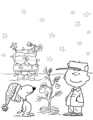 Snoopy boyama sayfası,  coloring page, Noel Gecesi Snoopy, 