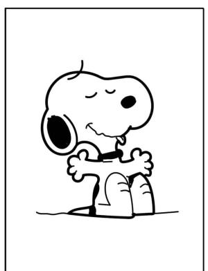 Snoopy boyama sayfası,  coloring page, Mutlu Snoopy, 