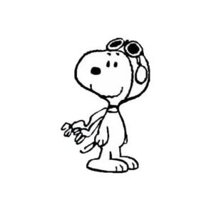 Snoopy boyama sayfası,  coloring page, Pilot Kaskındaki Snoopy, 