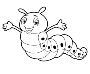 Solucan boyama sayfası,  coloring page, , 