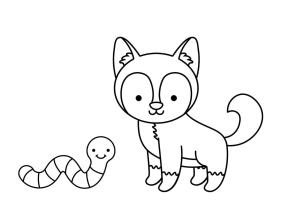 Solucan boyama sayfası,  coloring page, , 