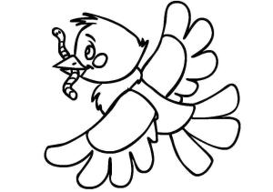 Solucan boyama sayfası,  coloring page, Kuş Yiyen Solucan, 