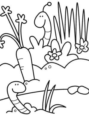 Solucan boyama sayfası,  coloring page, , 