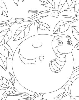 Solucan boyama sayfası,  coloring page, , 