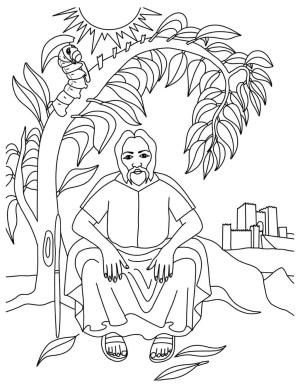 Solucan boyama sayfası,  coloring page, Yunus ve Solucan, 