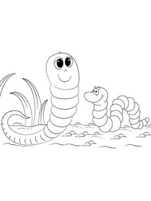 Solucan boyama sayfası,  coloring page, , 