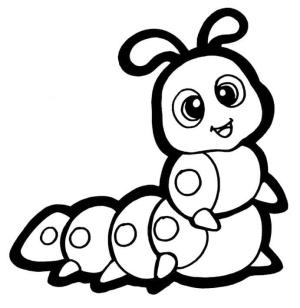 Solucan boyama sayfası,  coloring page, , 