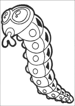 Solucan boyama sayfası,  coloring page, Yokomon Solucanı, 