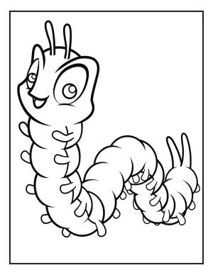 Solucan boyama sayfası,  coloring page, , 