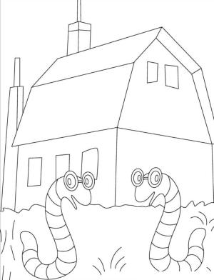 Solucan boyama sayfası,  coloring page, , 