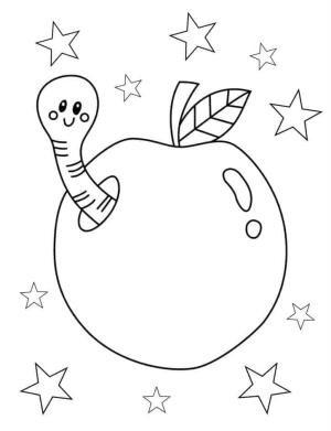 Solucan boyama sayfası,  coloring page, , 