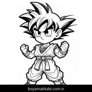 Son Goku boyama sayfası – yaratıcılığı geliştirir, keyifli zaman