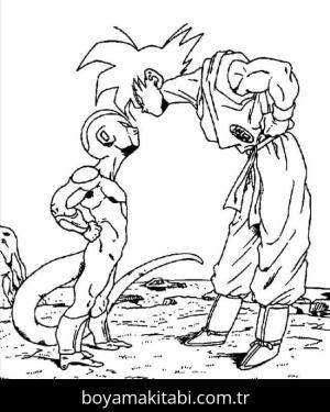 Son Goku boyama sayfası – eğlenceli etkinlik, el becerilerini geliştirir