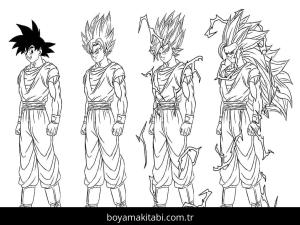 Son Goku boyama sayfası – PDF indir, sevimli karakter