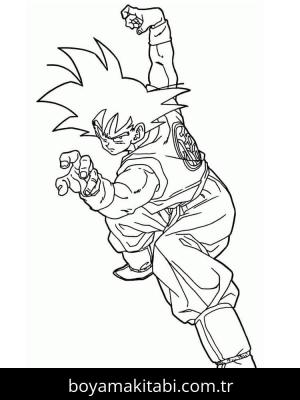 Son Goku boyama sayfası – boyama etkinliği, çocuk aktivitesi
