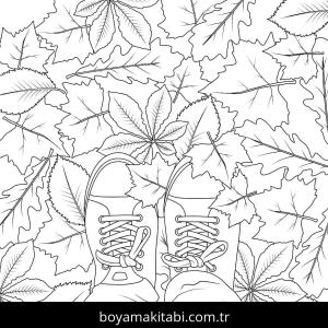 Sonbahar boyama sayfası – yaratıcılığı geliştirir, keyifli zaman