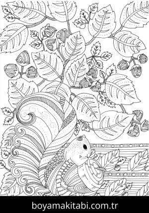 Sonbahar boyama sayfası – boyama etkinliği, çocuk aktivitesi