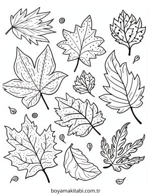 Sonbahar boyama sayfası – PDF indir, sevimli karakter