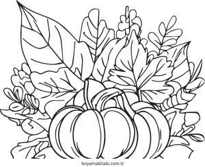 Sonbahar boyama sayfası – eğlenceli etkinlik, el becerilerini geliştirir