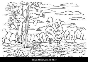 Sonbahar boyama sayfası – eğlenceli etkinlik, el becerilerini geliştirir