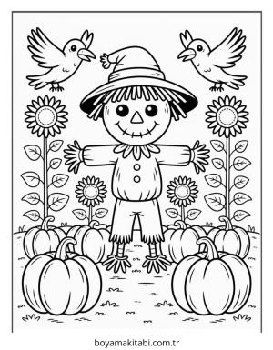 Sonbahar boyama sayfası – yaratıcılığı geliştirir, keyifli zaman