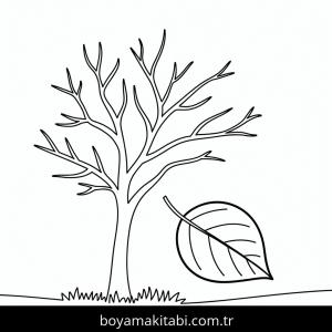 Sonbahar boyama sayfası – PDF indir, sevimli karakter