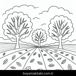 Sonbahar boyama sayfası – ücretsiz yazdır, boyama etkinliği