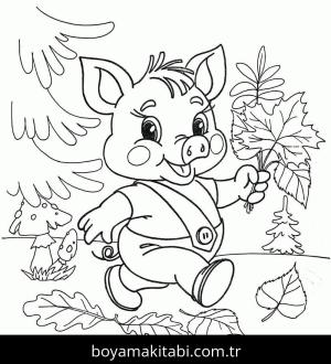 Sonbahar boyama sayfası – evde etkinlik, ücretsiz yazdır