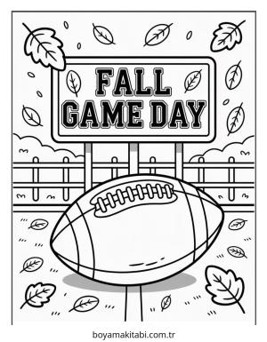 Sonbahar boyama sayfası – çocuklar için, çizgi film temalı