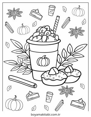 Sonbahar boyama sayfası – boyama etkinliği, çocuk aktivitesi