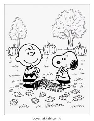 Sonbahar boyama sayfası – ücretsiz yazdır, boyama etkinliği