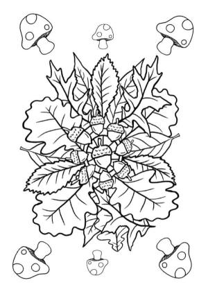 Sonbahar boyama sayfası,  coloring page, Sonbaharın ana bileşenleri., 