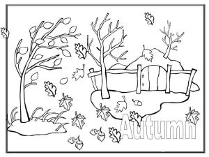 Sonbahar boyama sayfası,  coloring page, Sonbahar Anahat, 